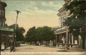 Mahanoy City PA West Mahanoy Ave c1910 Postcard