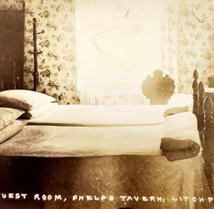 RPPC Guest Room Phelps Tavern 1900-1910s Connecticut Eastern Illustrating PCBG7A