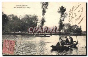 Old Postcard Montargis The Banks of the Loing Fisherman Fishing