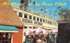 San Pedro California Sierra Nevada River Boat, Ports O'Call Vintage PC U6180