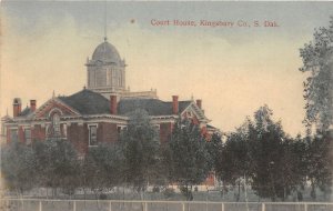 G13/ DeSmet South Dakota Postcard 1913 Court House Kingsbury County