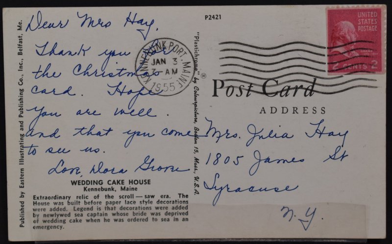 Kennebunk, ME - Wedding Cake House - 1955