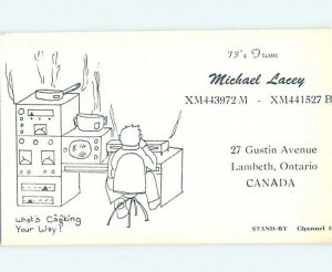 Pre-1980 RADIO CARD - CB HAM OR QSL Lambeth - Near London Ontario ON AH1454