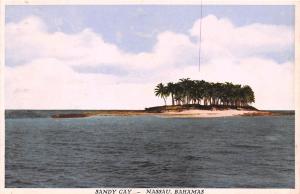 NASSAU BAHAMAS SANDY CAY POSTCARD 1930s QUANTIY PRINTED & ITEM NUMBER