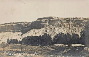 BILLINGS MT~SIGN ON ROCK BUY & SELL HORSES-YEGEN BROS.~REAL PHOTO POSTCARD