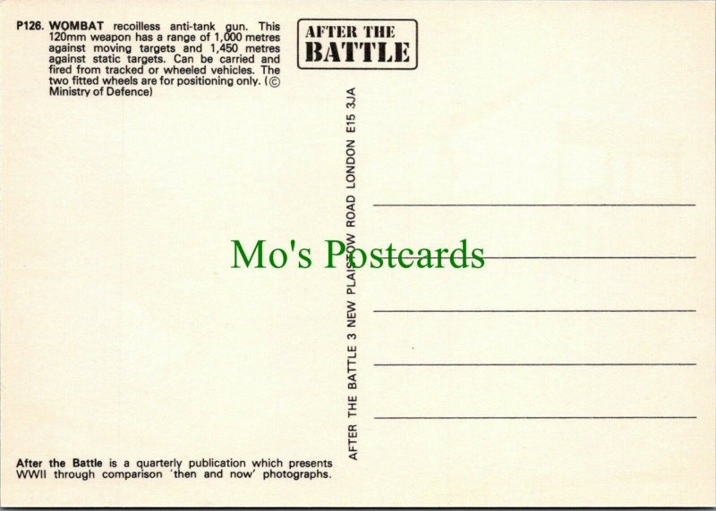 Military Postcard - Wombat Recoilless Anti-Tank Gun  RR11968   