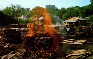 Tennessee Lynchburg Making Charcoal At Jack Daniel's