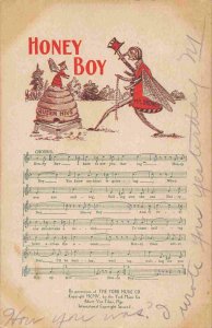 Honey Boy Song Music Score Lyrics 1910c postcard