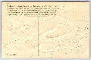 PFB Christmas~Angel Sings While Another Plays Cello~Silver Emb Mistletoe~#6372