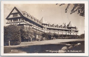Algonquin Hotel St. Andrews NB New Brunswick 1930s RPPC Postcard H66