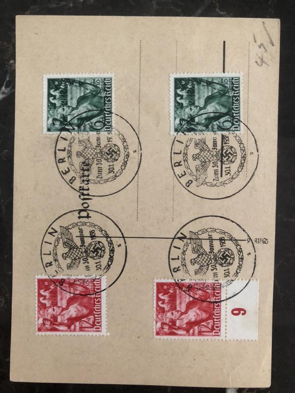 1938 Berlin Germany Picture Postcard cover SA competitions