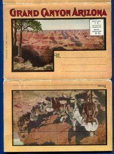 Arizona Grand Canyon EL Tovar hotel Hopi Point Postcard Folder 