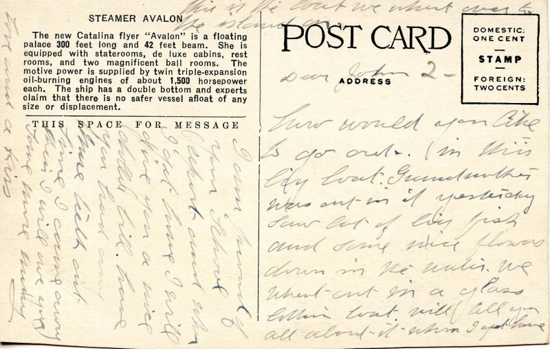 CA - Santa Catalina. SS Avalon
