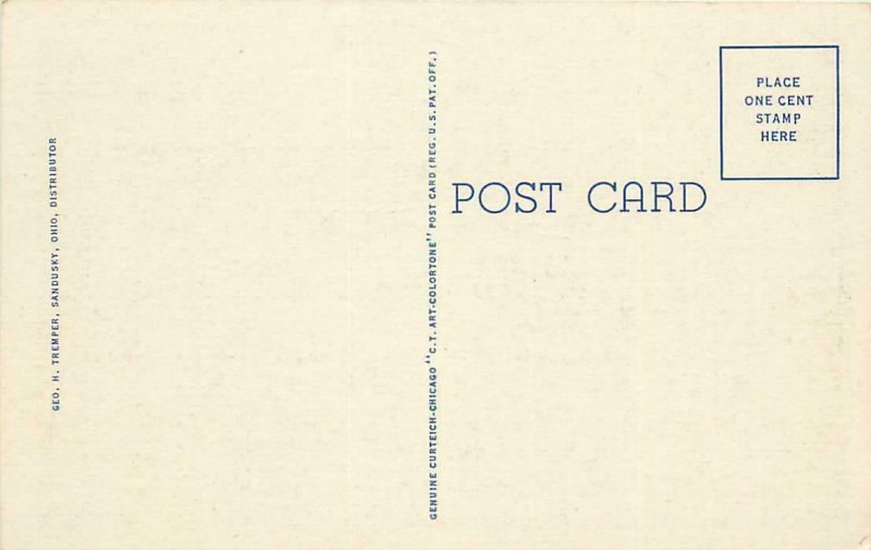 MITTAWINGA, Ohio OH ~ HODGSON'S GUEST HOUSE on Lake Erie c1940s Linen  Postcard