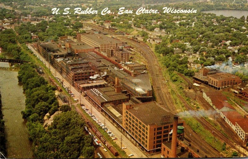 Wisconsin Eau Claire Aerial View United States Rubber Company 1986