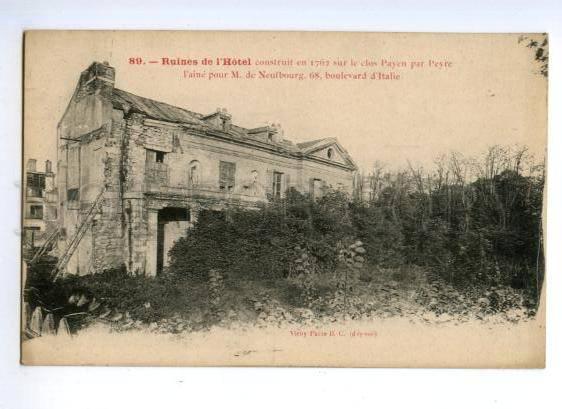 173546 FRANCE PARIS Hotel ruines boulevard d'Italie Vintage PC