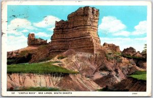 1929 Castle Rock Badlands South Dakota SD Rock Formations Posted Postcard