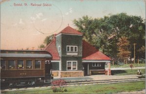 Postcard Railroad Station Bristol Vermont 1907