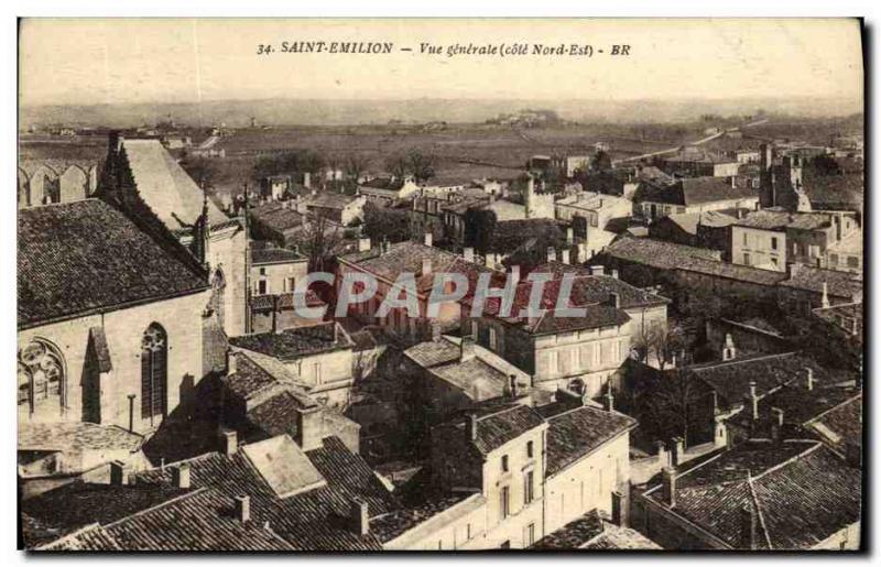 Postcard Old Saint Emilion Vue Generale