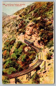 Los Flores Canyon    Mt. Lowe Railway   California     Postcard