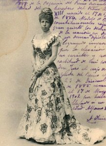 C. 1905 Maria Cristina Queen Of Spain Postcard F30