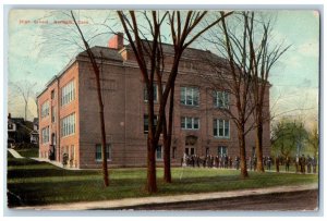 Norwalk Connecticut Postcard High School Exterior Building 1911 Vintage Antique