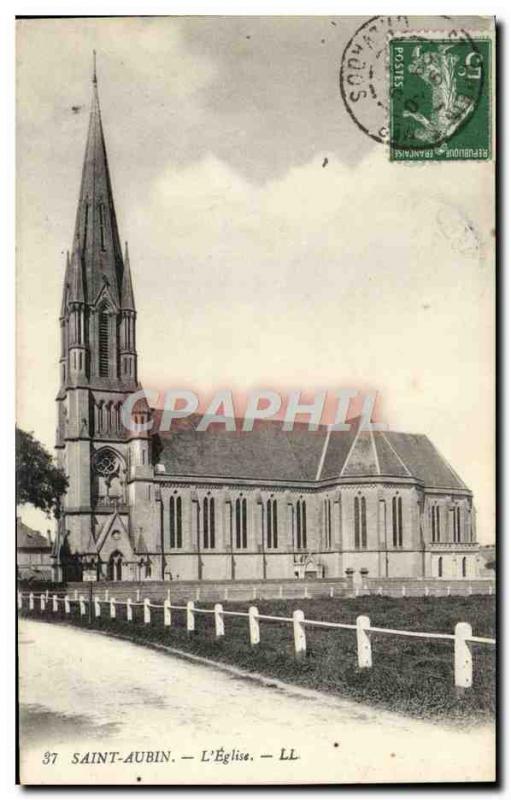Old Postcard Saint Aubin L & # 39Eglise
