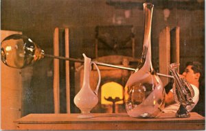 postcard Mexico - Cristales de Chihuahua - blowing and hand crafting glass