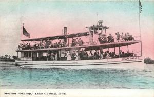 c1909 Postcard; Steamer Okoboji Lake Okoboji IA Dickinson County Unposted