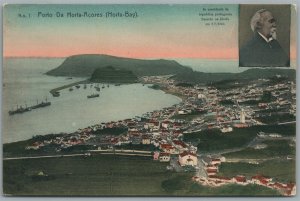 AZORES PORTUGAL HORTA BAY ANTIQUE POSTCARD