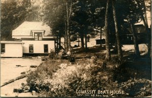 RPPC Cohassit Boat House 4th Lake New York NY 1910s Postcard