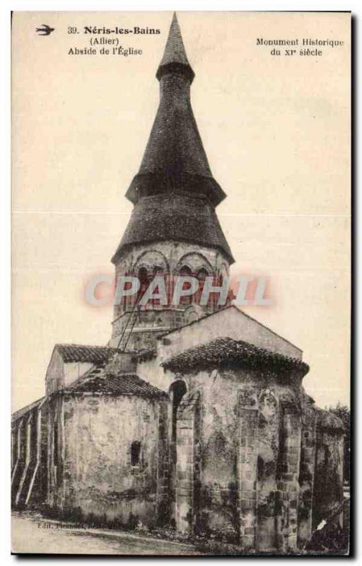 Neris les Bains - Apse of the Church - Old Postcard
