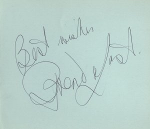 Unidentified Vintage Ballet Hand Signed Autograph Page Ephemera