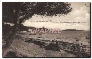 Old Postcard Saint Raphael Place of coral divers and Lin Earth