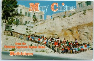 Postcard - Merry Christmas from the Christian Approach Orphan Home - Israel