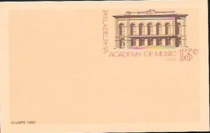 US Postcard Mint - Philadelphia - Academy of Music.  Issued in 1982