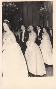 Vintage brides royal wedding bridesmaids dress photo postcard to identify 