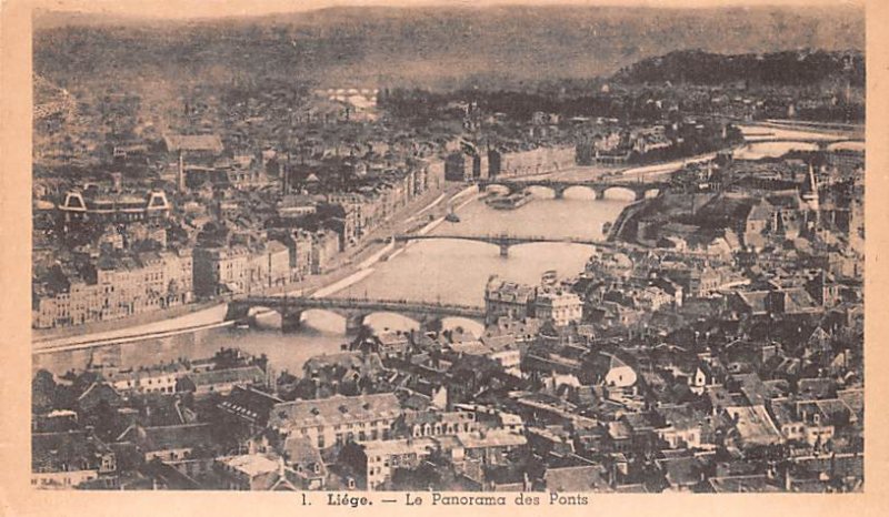 Le Panorama des Ponts Liege Belgium Unused 