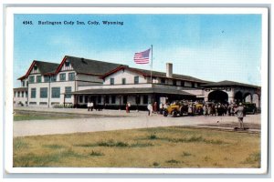 Cody Wyoming WY Postcard Burlington Cody Inn Building Exterior View 1920 Antique