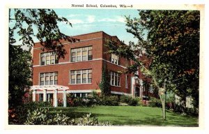 Postcard SCHOOL SCENE Columbus Wisconsin WI AR6766