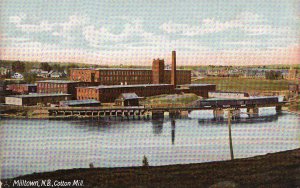 Postcard Milltown New Brunswick Cotton Mill Canada