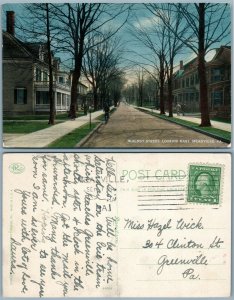 MEADVILLE PA WALNUT STREET ANTIQUE POSTCARD