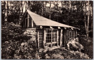 VINTAGE POSTCARD BAYLEY CABIN AT LONG TRAIL LODGE ON SHELBURNE PASS RUTLAND VT