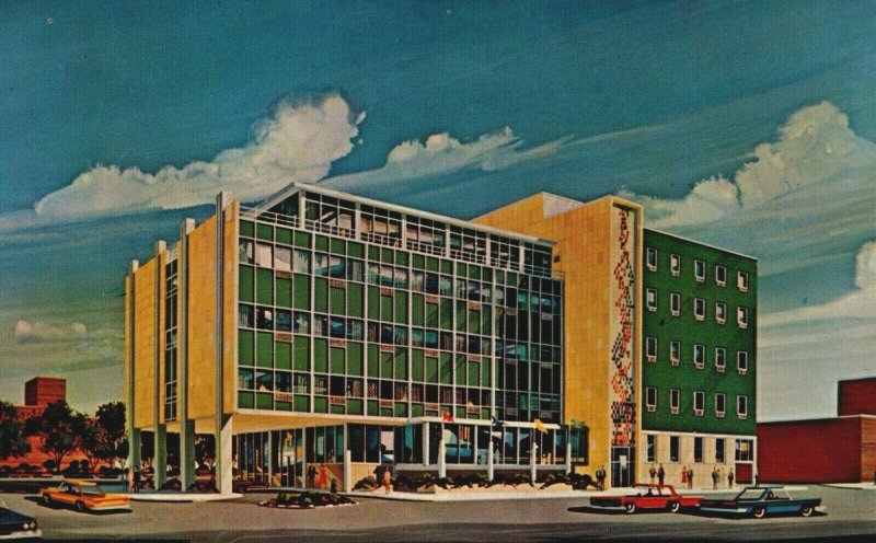 USA Voyager Motor Inn Downtown Youngstown Ohio Chrome Postcard 03.88 