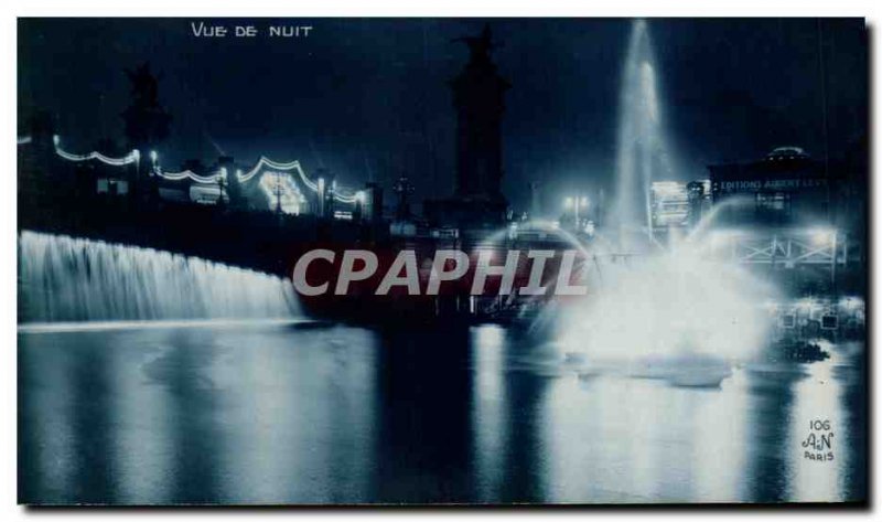 Old Postcard International Exhibition of Arts Decoratifs Paris 1925 Night View