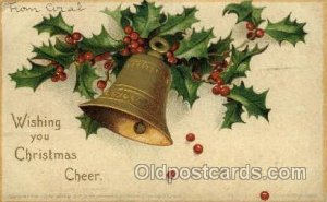 Artist Ellen Clapsaddle, Christmas 1907 small crease left top corner tip, wri...