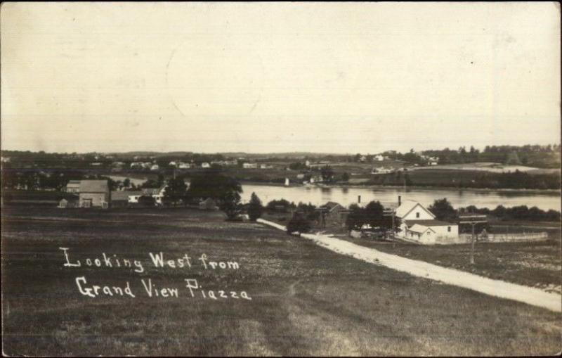 Richmond ME Cancel - West From Grand View Piazza Real Photo Postcard c1910