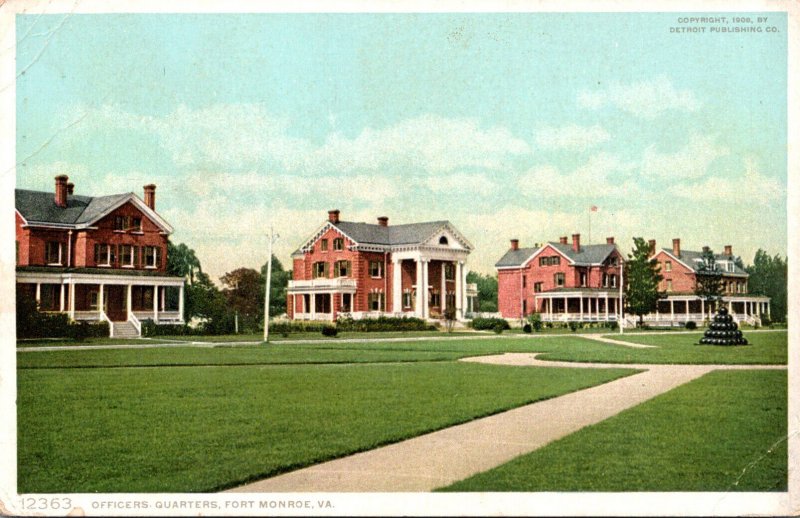 Virginia Fort Monroe Officers Quarters Detroit Publishing