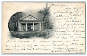 1907 Hall Grove Chautauqua Park Exterior Building Waterloo Iowa Vintage Postcard