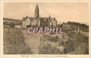 Old Postcard Clervaux Abbey and War Memorial of peasant